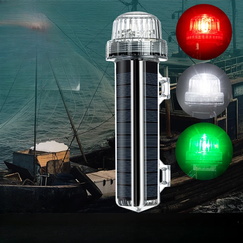 Solar Ocean Signal Light Navig - Fishing Boat Navigation Light recension och pris